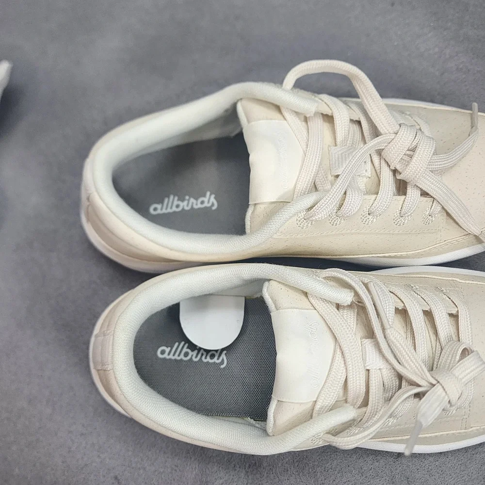 Allbirds Plant Pacer Sneakers Cream Off-White Sustainable Low Top Womens Size 5